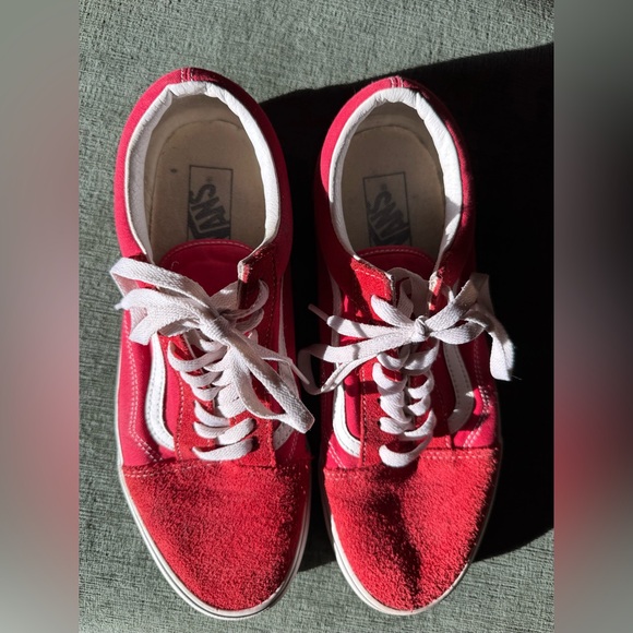 Vans Red and White Mens Shoes - Picture 4 of 6